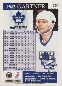 1995-96 Score - Black Ice #204 Mike Gartner Back