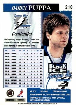 1995-96 Score - Black Ice #210 Daren Puppa Back
