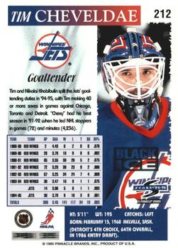 1995-96 Score - Black Ice #212 Tim Cheveldae Back