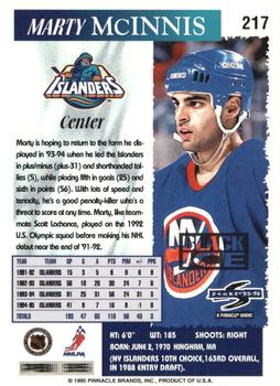 1995-96 Score - Black Ice #217 Marty McInnis Back