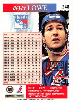 1995-96 Score - Black Ice #248 Kevin Lowe Back
