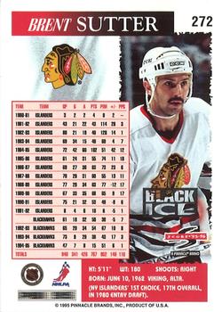 1995-96 Score - Black Ice #272 Brent Sutter Back