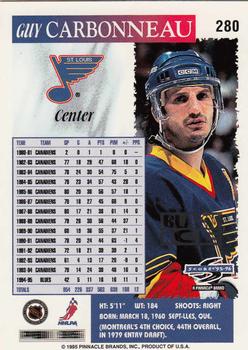 1995-96 Score - Black Ice #280 Guy Carbonneau Back