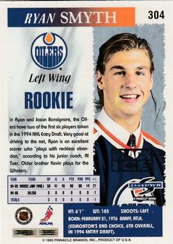 1995-96 Score - Black Ice #304 Ryan Smyth Back