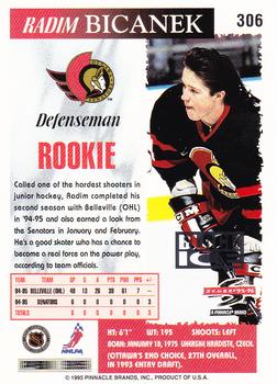 1995-96 Score - Black Ice #306 Radim Bicanek Back