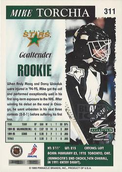 1995-96 Score - Black Ice #311 Mike Torchia Back