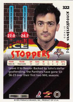 1995-96 Score - Black Ice #322 John Vanbiesbrouck Back