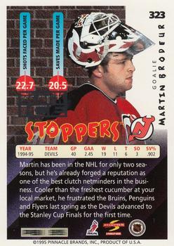 1995-96 Score - Black Ice #323 Martin Brodeur Back