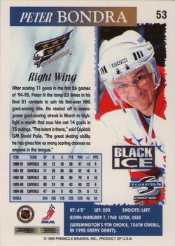 1995-96 Score - Black Ice #53 Peter Bondra Back