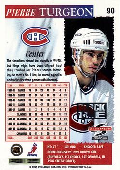 1995-96 Score - Black Ice #90 Pierre Turgeon Back