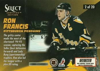1995-96 Select Certified - Double Strike Gold #2 Ron Francis Back