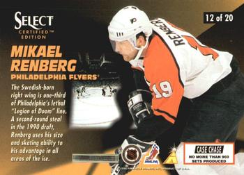 1995-96 Select Certified - Double Strike Gold #12 Mikael Renberg Back