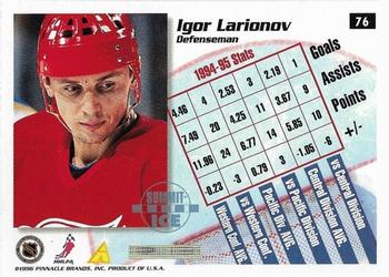 1995-96 Summit - Ice #76 Igor Larionov Back