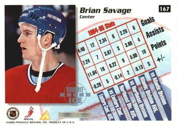 1995-96 Summit - Ice #167 Brian Savage Back
