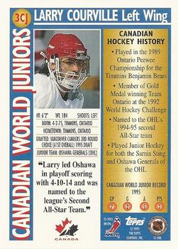 1995-96 Topps - Canadian World Juniors #3CJ Larry Courville Back