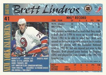 1995-96 Topps - O-Pee-Chee #41 Brett Lindros Back
