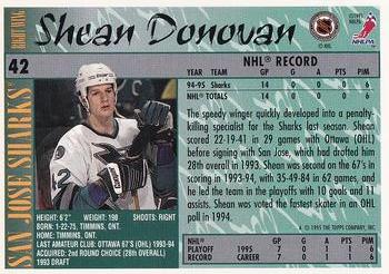 1995-96 Topps - O-Pee-Chee #42 Shean Donovan Back
