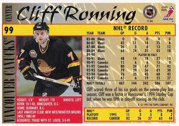 1995-96 Topps - O-Pee-Chee #99 Cliff Ronning Back
