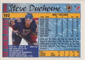 1995-96 Topps - O-Pee-Chee #102 Steve Duchesne Back