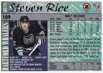 1995-96 Topps - O-Pee-Chee #109 Steven Rice Back