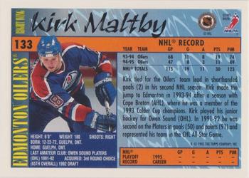 1995-96 Topps - O-Pee-Chee #133 Kirk Maltby Back