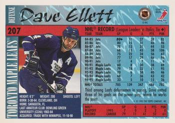 1995-96 Topps - O-Pee-Chee #207 Dave Ellett Back