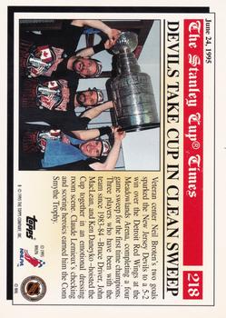 1995-96 Topps - O-Pee-Chee #218 1995 Stanley Cup Champions Back