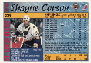 1995-96 Topps - O-Pee-Chee #229 Shayne Corson Back