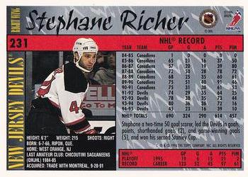 1995-96 Topps - O-Pee-Chee #231 Stephane Richer Back