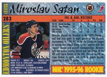 1995-96 Topps - O-Pee-Chee #283 Miroslav Satan Back