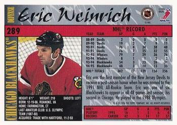 1995-96 Topps - O-Pee-Chee #289 Eric Weinrich Back