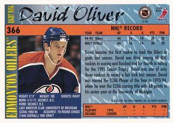1995-96 Topps - O-Pee-Chee #366 David Oliver Back