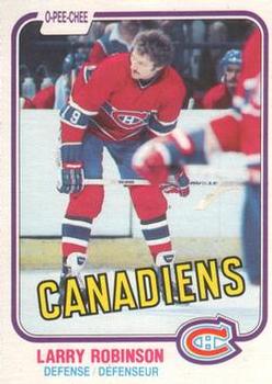 1981-82 O-Pee-Chee #179 Larry Robinson Front