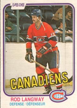 1981-82 O-Pee-Chee #186 Rod Langway Front