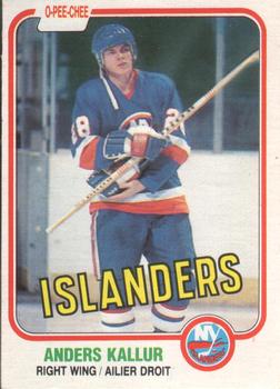 1981-82 O-Pee-Chee #204 Anders Kallur Front