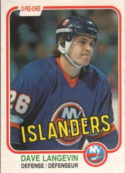 1981-82 O-Pee-Chee #213 Dave Langevin Front