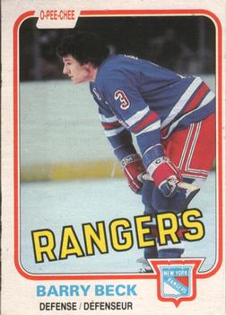1981-82 O-Pee-Chee #220 Barry Beck Front