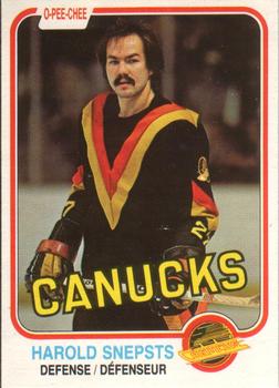 1981-82 O-Pee-Chee #344 Harold Snepsts Front