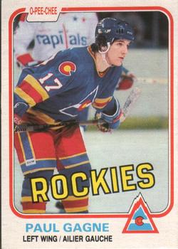 1981-82 O-Pee-Chee #75 Paul Gagne Front