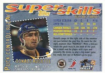 1995-96 Topps Super Skills - Platinum #3 Donald Audette Back
