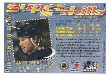 1995-96 Topps Super Skills - Platinum #4 Andrew Cassels Back