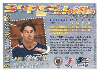 1995-96 Topps Super Skills - Platinum #6 Mathieu Schneider Back