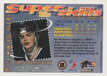 1995-96 Topps Super Skills - Platinum #12 Oleg Tverdovsky Back