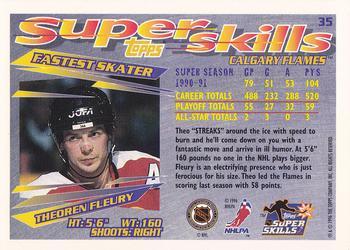 1995-96 Topps Super Skills - Platinum #35 Theoren Fleury Back