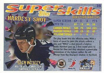 1995-96 Topps Super Skills - Platinum #39 Glen Wesley Back