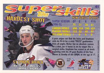 1995-96 Topps Super Skills - Platinum #41 Stephane Richer Back