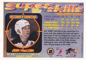1995-96 Topps Super Skills - Platinum #62 John MacLean Back