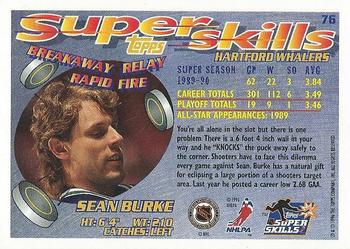 1995-96 Topps Super Skills - Platinum #76 Sean Burke Back