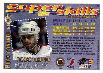 1995-96 Topps Super Skills - Platinum #9 Pierre Turgeon Back