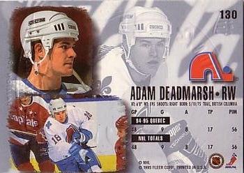 1995-96 Ultra - Gold Medallion #130 Adam Deadmarsh Back